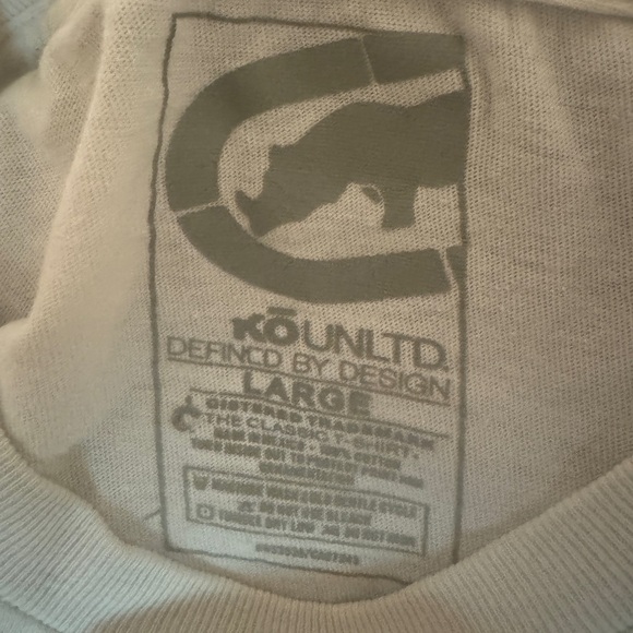 Vintage Ecko Rhino Unltd Graffiti Changed My Life Graphic White Tee Y2K size L - Picture 3 of 7